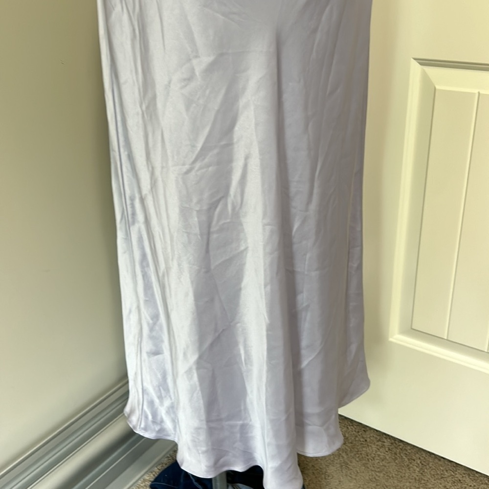 All Saints Hera Dress Slip Dress in Misty Lilac Purple Scoop Neck Sz M NEW - Picture 8 of 14
